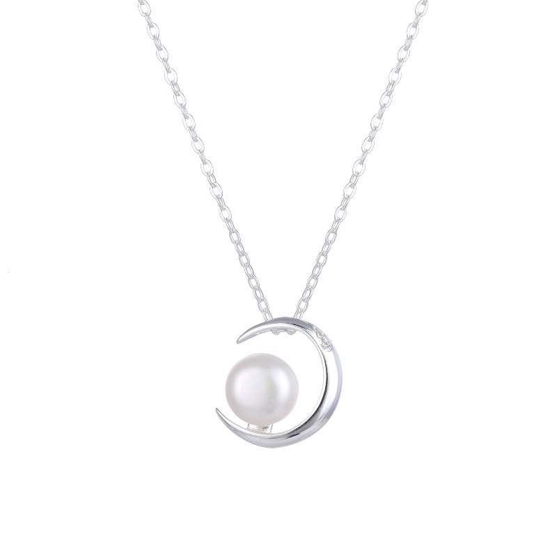GARGANTILLA DE LUNA Y PERLA. COLLAR, MOON